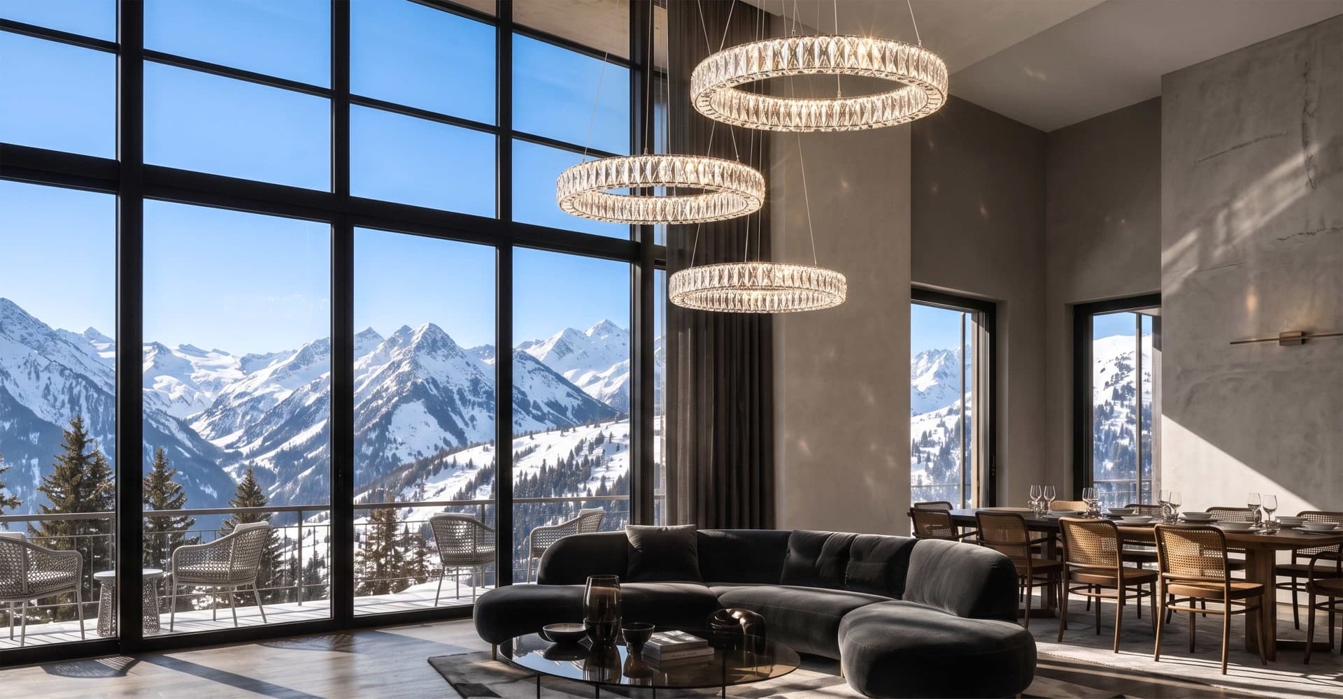 LED Crystal Round Chandelier for livingroom